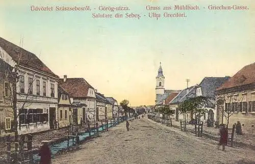 Sebes Muhlbach repro modern postcard