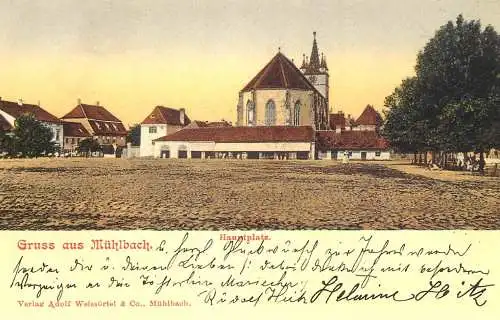 Sebes Muhlbach repro modern postcard