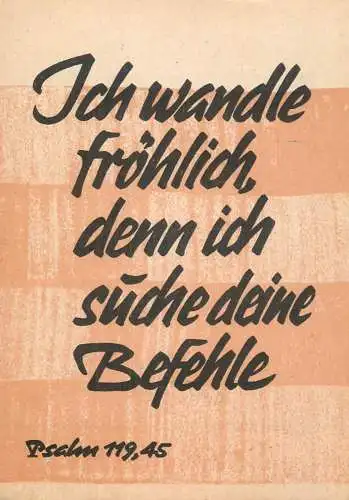 Allemagne Bibel Psalm 119,45 Ich wandle frohlich denn ich suche deine