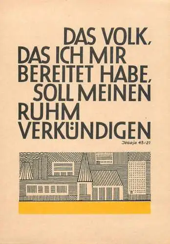 Allemagne Bibel Psalm das volk das ich mir bereitet habe