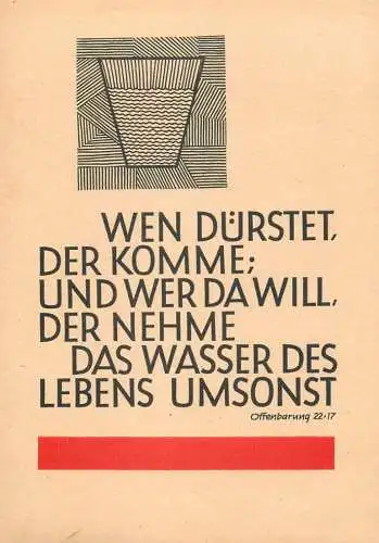 Allemagne Bibel Psalm Wen Durstet der komme und wer da will der nehme