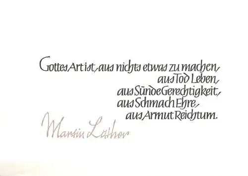 Allemagne Bibel Psalm Martin Luther quote Gottes artist aus nichts etwas zu machen asu Tod Leben