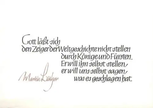 Allemagne Bibel Psalm Martin Luther quote Gott labt sich den Zeiger der Weltgeschichtenicht