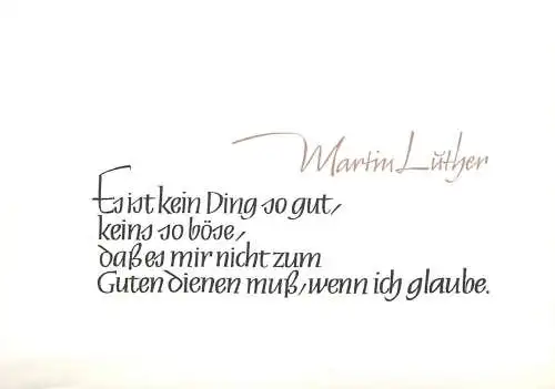 Allemagne Bibel Psalm Martin Luther quote Es ist kein Ding