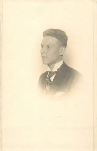 Men portrait vintage photo postcard elegant young man