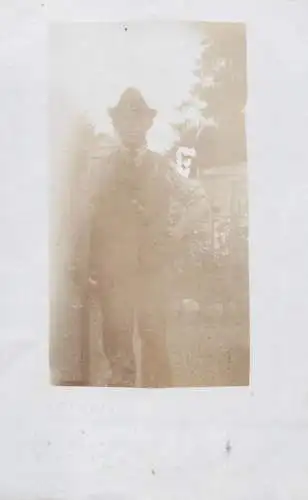 Men portrait vintage photo postcard elegant man with hat 1913 Switzerland