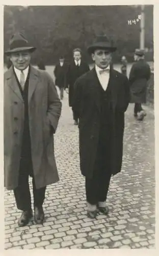 Men portrait vintage photo postcard elegant men Switzerland Zurich 1926