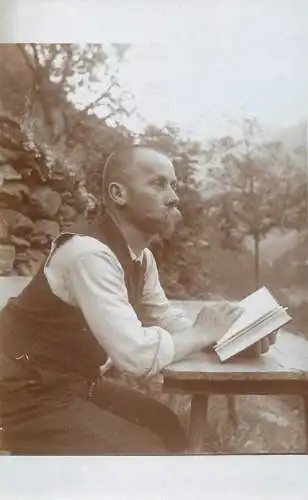 Men portrait vintage photo postcard elegant man moustache