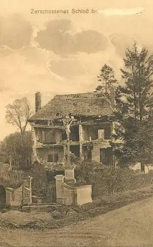 France Oise Noyon Zerschossenes Schloss