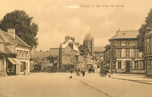 France Oise Noyon der Platz St. Jakob