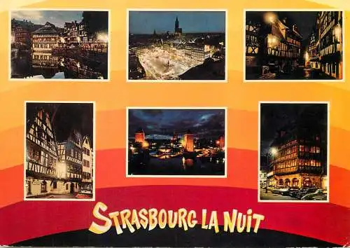 France Strasbourg la nuit multi view