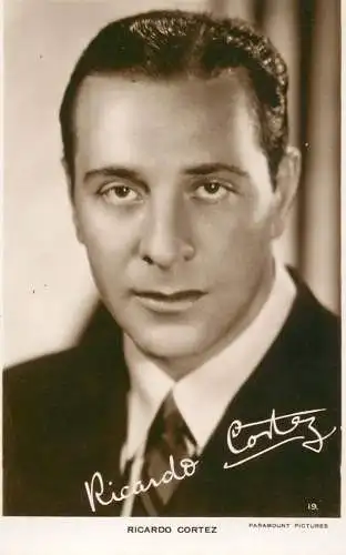 Cinema film star actor Ricardo Cortez Paramount Pictures