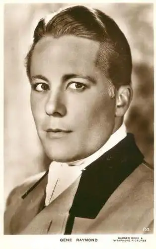 Cinema film star actor Gene Raymond Warner Bros & Vitaphone Pictures