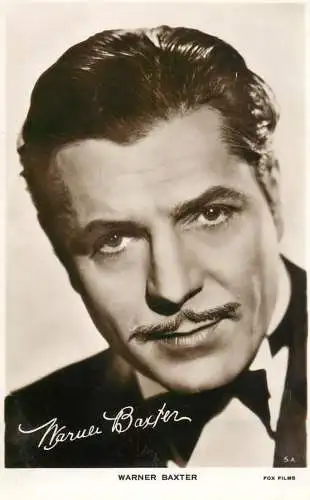 Cinema film star actor Warner Baxter