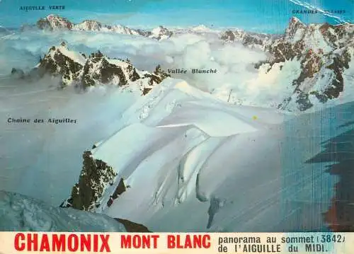 France Chamonix Mont-Blanc (Haute Savoie) - panorama au sommet de l'Aiguille du Midi