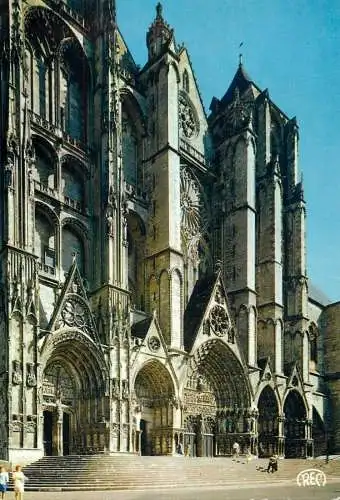 France Bourges (Cher) Facade de la Cathedrale St-Etienne