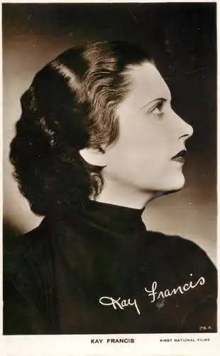 Cinema film starlet actress Kay Francis First National Films