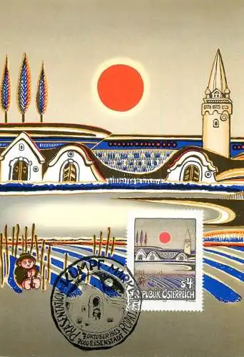 "Abendsonne uber dem Burgenland" Gottfried Kumpf artwork
