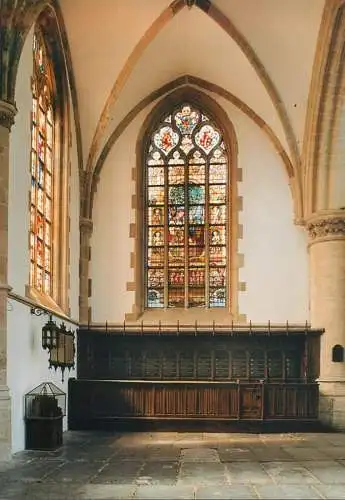 Netherlands Haarlem Grote of St Bavo kerk Heilige Geest stained glass painting