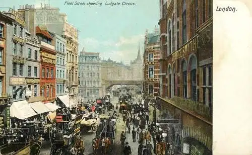 London Fleet Street showing Ludgate Circus