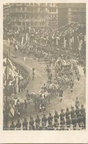 Corronation 1902 photo postcard procession London