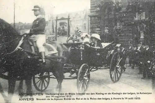 Antwerpen Anvers royal visit carriage procession 1912