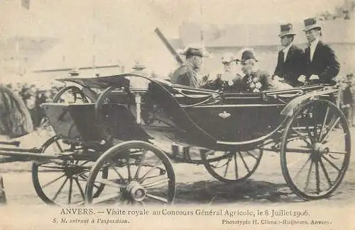 Antwerpen Anvers royal visit concours general agricole Leopold I 1906 royal coach