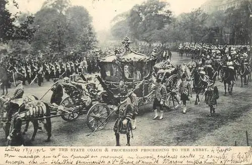 The state coach & procession proceeding to the abbey