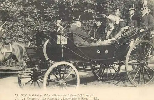 Le Roi et la Reine d`Italie a Paris 1903 royal carriage