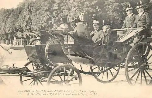 Le Roi et la Reine d`Italie a Paris 1903 royal coach