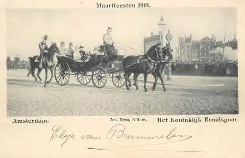 Maartfeesten 1901 Amsterdam Het Koninklijk Bruidspaar
