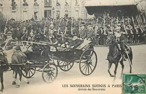 Les souverains suedois a Paris