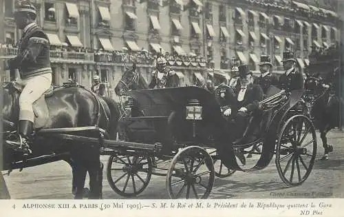 Alphonse XIII a Paris 1905