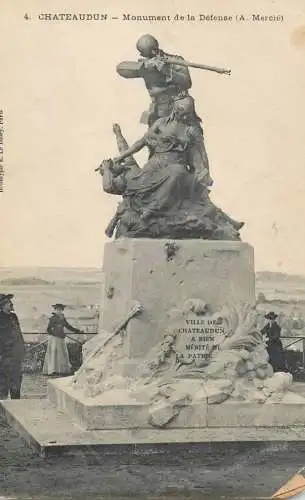 France Châteaudun monument de la Defense A. Mercie