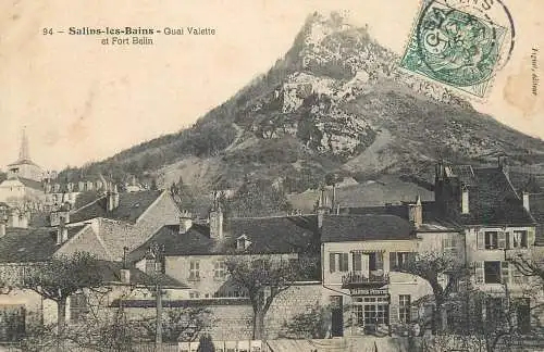 France Jura Salins-les-Bains Quai Valette et Fort Belin