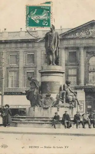 France Marne Reims statue de Louis XV