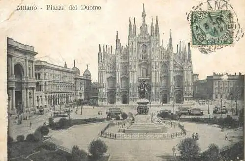 Italy Milano Piazza del duomo tram