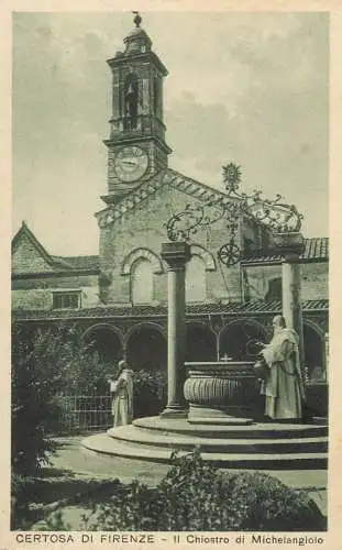 Italy Florence Certosa di Firenze il chiostro di Michelangiolo