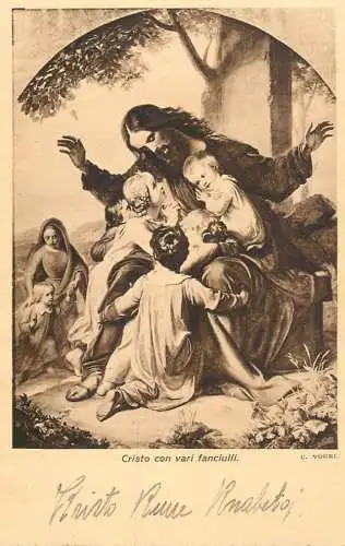 Italy painting Cristo con vari fanciulli