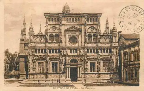 Italy La Certosa di Pavia la facciata