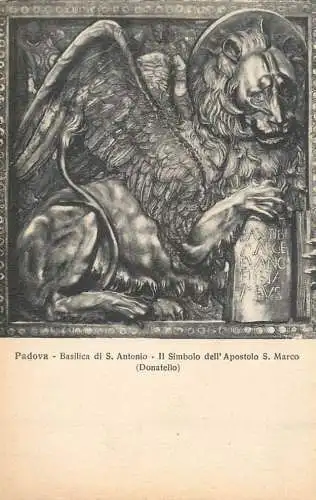 Italy Padova Basilica di S. Antonio simbolo dell'apostolo S. Marco Donatello