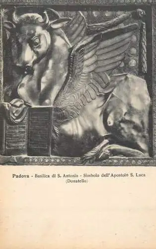 Italy Padova Basilica di S. Antonio simbolo dell'apostolo S. Luca Donatello