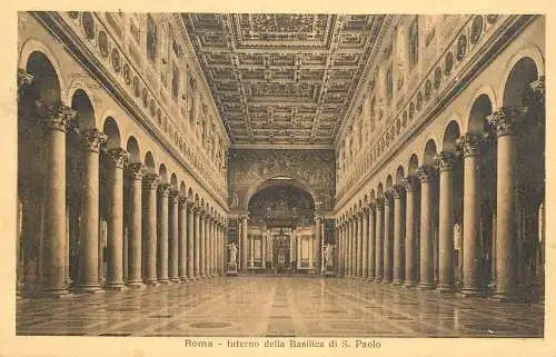 Italy Rome interno della Basilica di S. Paolo 1913