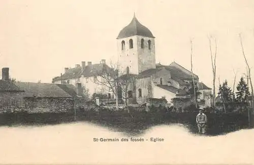 cpa France Allier Saint-Germain-des-Fossés eglise