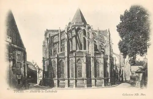 cpa France Tours Indre et Loire abside de la cathedrale