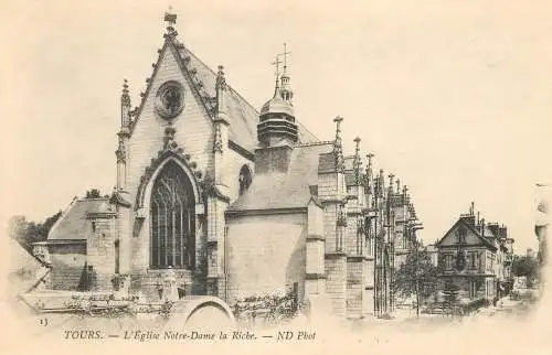 cpa France Indre et Loire Tours l'eglise Notre Dame la Riche