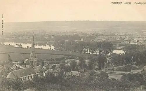 cpa France Eure Vernon panorama
