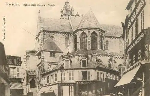 cpa France Val d'Oise Pontoise eglise Saint Maclou abside