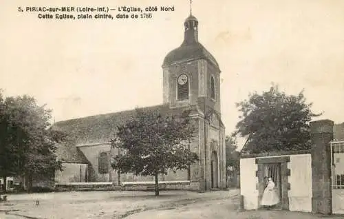 cpa France Loire Atlantique Piriac sur Mer l'eglise