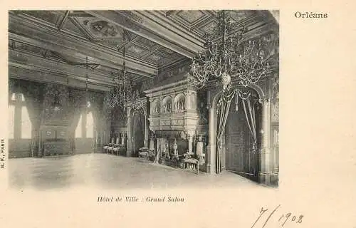 cpa France Loiret Orléans Hotel de Ville Grand Salon